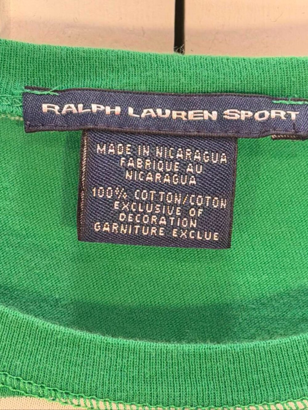 Ralph Lauren Sport Green White Women's Striped Tee XL Green - Picture 3 of 8